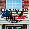 Custom Family Name 250 Years of Freedom Non-Pleated Fan Flag HA75 920364