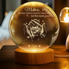 Personalized Our Family Loving Handprint Crystal Ball LED Night Light - Sentimental Gift for Mom, Dad HO82 901414