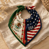 Personalized Mexico USA Square Scarf, Mexican American Heritage Gift K228 903384