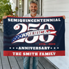 Custom Family Name America 250 Years Semiquincentennial Patriotic 1776 2026 House Flag CH07 910820