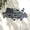 USA Map with We the People Metal Sign Art Wall Decor HO82 901150