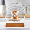 Custom Photo Dog Cat Once By My Side Forever In My Heart Round Acrylic Frame Block HA75 892782