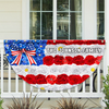 Custom Family Name Red White Blue Floral USA Independence Day Non-Pleated Fan Flag TH10 898893