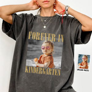 Custom Cute Photo Forever In Kindergarten Retro Style Comfort Shirt LM32 895657