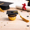 Graduation Gold Wrapped Candy Graduation Favors Mini Graduation Hat Candy Toppers, Grad Party Favors Unique Grad Candy HO82 902262