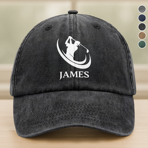 Personalized Custom Name Washed Denim Baseball Cap For Golf Lover TH10 898147