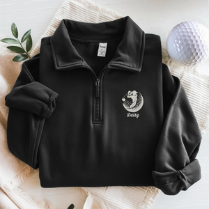 Custom Golf Player Name Embroidered Golf Quarter Zip Sweater LM32 897601