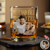 Custom Vintage Photo Best Dad Ever Whiskey Glass - Father’s Day Gift TH10 169843