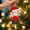 Custom Photo Cute Santa Claus Acrylic Ornament Christmas Gift For Family CH07 896354