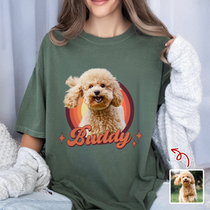 Custom Cute Dog Photo Retro Comfort Shirt For Dog Lovers LM32 895643