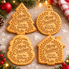 Custom Family Name Merry Christmas Shaped Cookie Stamp TH10 171507