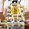 Custom Name Construction Vehicles Truck, Unicorn Letter Backpack For Kids HA75 921656