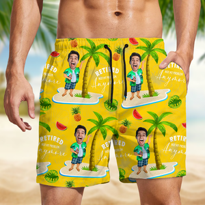Custom Face All Over Print Beach Short Personalized Retirement Gift for Dad LM32 893499