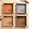 Custom Initial Name Father's Day Gift Leather Valet Tray, Catch All Tray Gifts for Dad LM32 899249