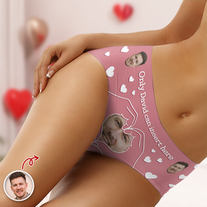 Custom Photo Only Him Underwear Women Briefs Funny Valentine Gift HA75 920040