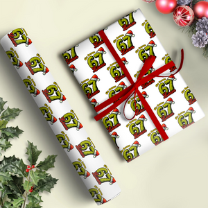 Custom Name 67 Christmas Wrapping Paper Personalized Six Seven Number Wrapping Paper CH07 899220