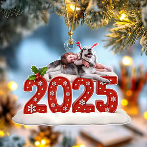 Custom Family Photo Acrylic Ornament Christmas Gifts For Dad, Mom, Grandpa, Grandma HA75 897928