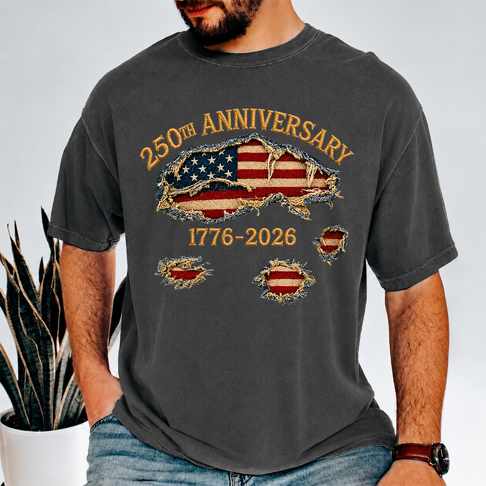 USA 250th Anniversary 1776-2026, American Flag Independence Day 3D Effect Comfort Shirt HA75 921578