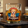 Custom Dog Photo 250 Years of Freedom EST. 1776 Whiskey Glass LM32 895325