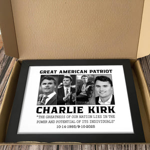 Great America Patriot Prayers Up for Charlie Kirk Memorial Picture Frame HO82 65742
