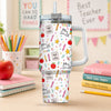 Custom Teacher Name Back To School Tumbler 40oz With Iron Ring HA75 921942