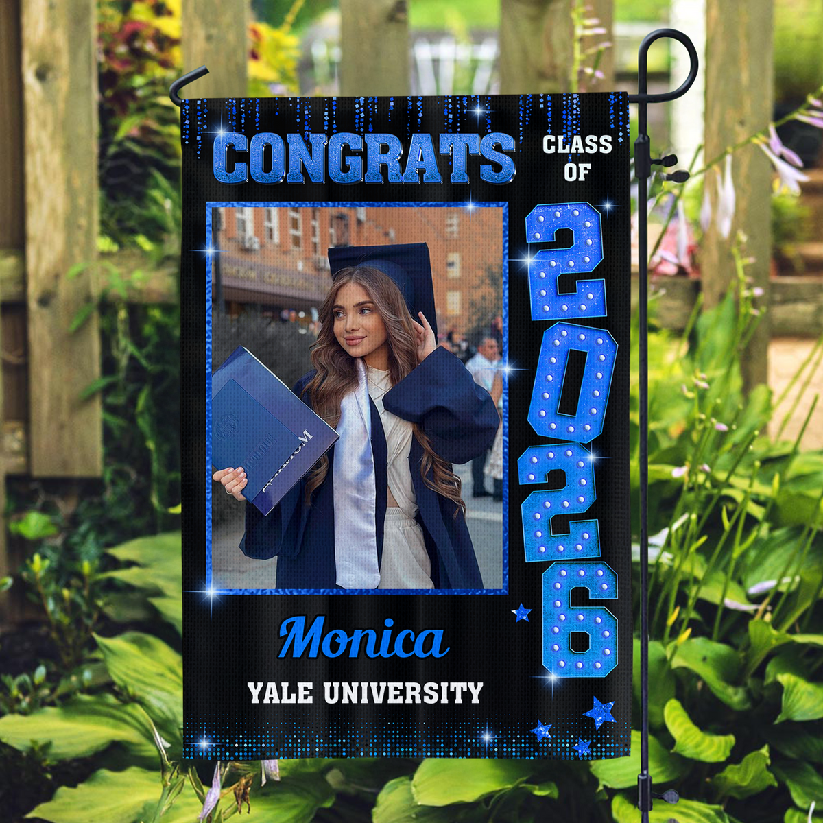 Custom Photo Congrats Class of 2026 Graduation Garden Flag CH07 910816