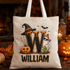 Personalized Name Cute Halloween Ghost Trick or Treat Candy Tote Bag HO82 903114