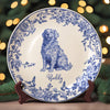 Custom Dog Breeds Chinoiserie Toile De Jouy Style Personalized Ceramic Plate HA75 892532