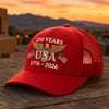 250 Years USA 1776-2026 Eagle Embroidered Trucker Hat HO82 902886