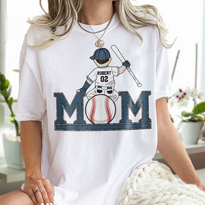 Custom Name & Jersey Number Personalized Baseball Mom Bright Shirt CH07 895324