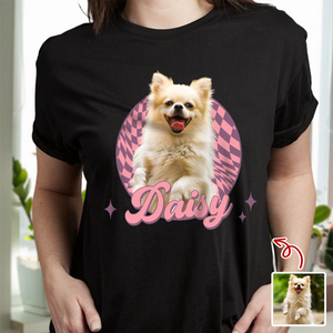 Custom Cute Dog Photo Retro Dark Shirt For Dog Lovers LM32 895645
