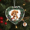 Custom Photo Dog Personalized Heart Shaped Ceramic Ornament For Christmas HA75 897464