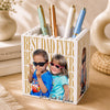 Custom Photo Best Dad Mom Ever Dad Brick Pencil Pot Fathers Day Gift CH07 911754