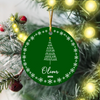 Custom Name Christmas Tree Ceramic Ornament, Personalized Holiday Decoration, Christmas Keepsake Gift HA75 919122