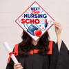 Custom Name Next Stop Nursing School Graduation Cap Topper LM32 899335