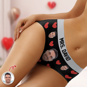 Custom Funny Boyfriend Husband Face Underwear For Women Gift For Valentine LM32 897677
