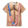 Hairy Body USA Flag Swimsuit 3D Shirt for Men, Funny Patriotic Mankini Tee HA75 921786