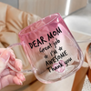 Custom Photo Dear Mom I Am Awesome Pink Gradient Glass Mug HO82 901790