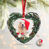 Custom Photo Dog Personalized Heart Shaped Glass Ornament For Christmas HA75 897468