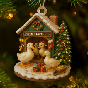 Custom Name Duck Farm Wood Ornament – Personalized Christmas Gifts for Women & Men LM32 895615