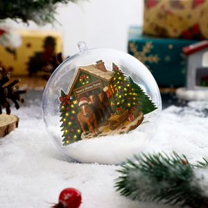 Custom Name Horse Farm 3D Ball Ornament – Christmas Gifts For Farmhouse LM32 897117