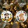 Custom Dog Photo & Name Christmas Ceramic Ornament HO82 903976