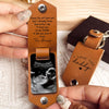 Custom Baby Ultrasound Photo Leather Keychain- Gift For New Daddy, Gift from Baby Bump LM32 669067