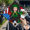 Custom Funny Face Class Of 2026 Country Flag Graduation Cap Topper TH10 169203