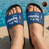 Custom Photo The Dog Father Funny Dog Dad Gift Slide Sandals - Gift For Dog Dad, Dog Lovers HO82 902594
