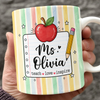 Custom Name Teach Love Inspire Print Full Mug - Personalized Teacher Gift CH07 180052