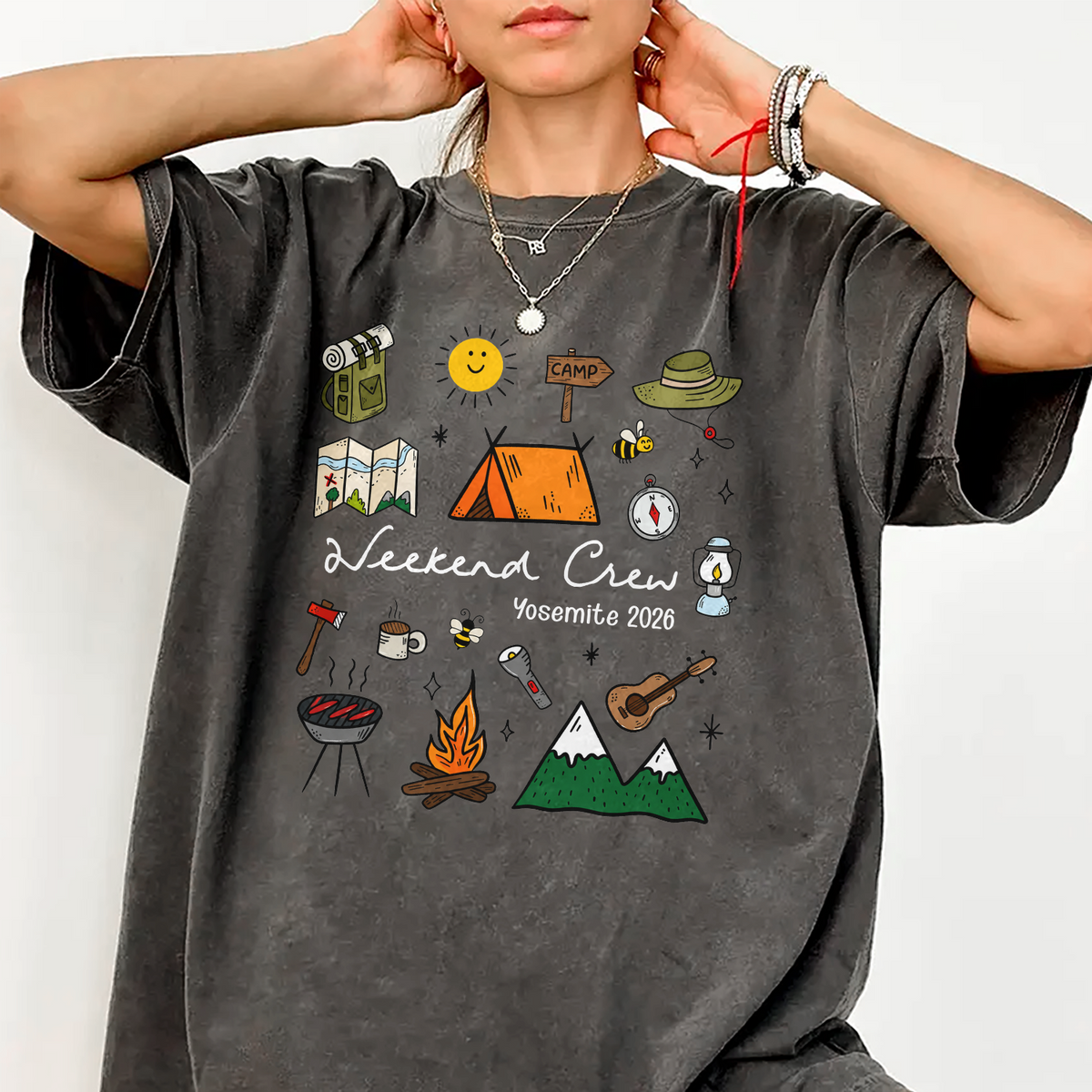 Personalized Weekend Crew 2026 Comfort Shirt, Camping Trip, Family Camping Vacation Gift TH10 170431
