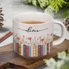 Custom Name & Birthflower Pottery Mug For Book Lovers TH10 170305