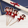 Custom Funny Face Graduation Decoration Cupcake Toppers HA75 920064