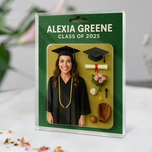 Custom Photo 3D Graduation Action Figure Acrylic Block Plaque, Unique Keepsake, Graduation Gift HO82 893902
